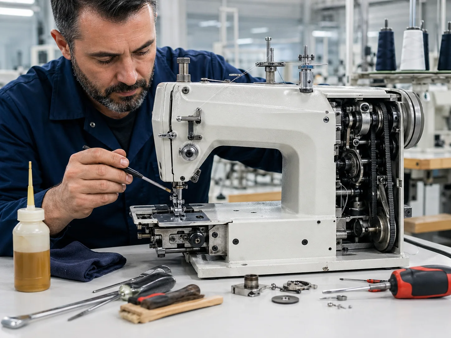 Sanayi Dikiş Makinesi Bakım Takvimi: Atölye Verimi İçin Haftalık/Aylık Rutin