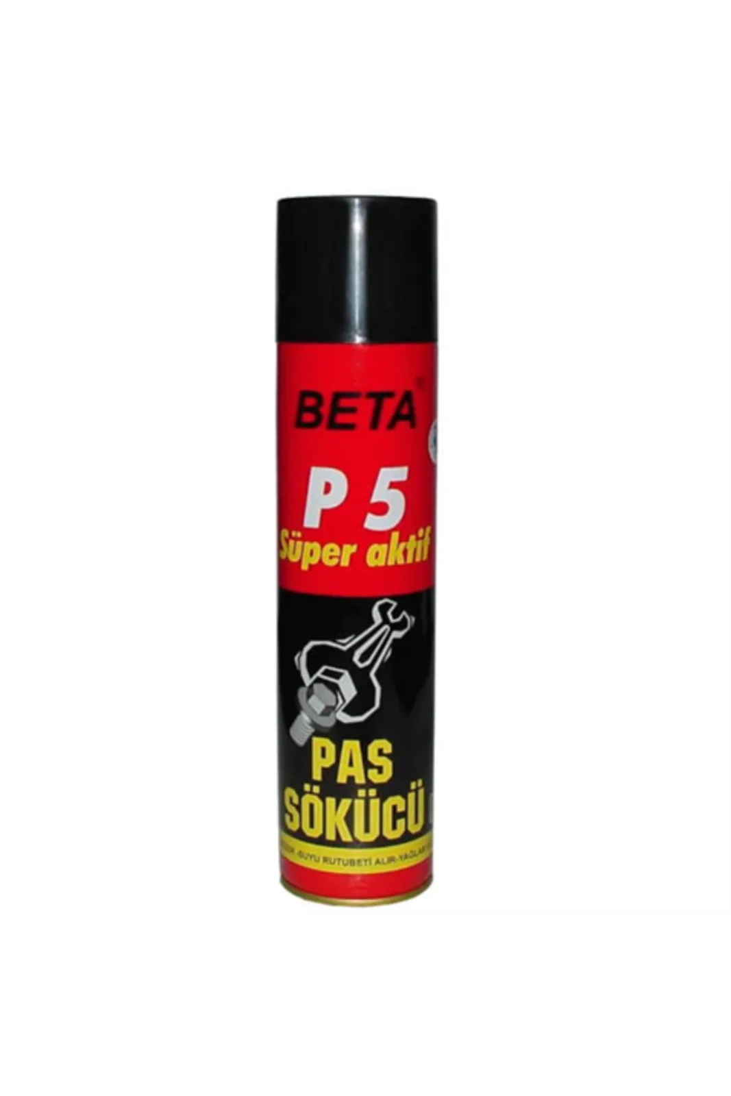 Beta Pas Sökücü Sprey 500 ml P5 Pas Çözücü Yağlayıcı Sprey Makine Bakım Pas Sökücü