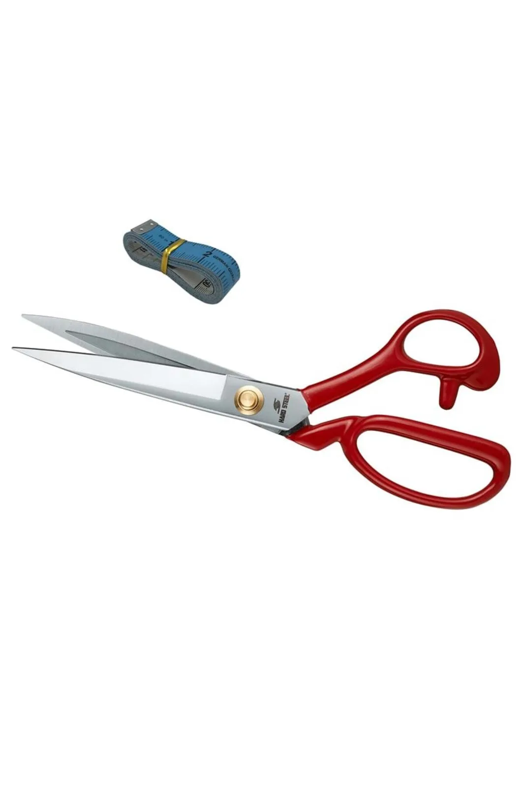 Hard Steel Terzi Makası 12 İnç 30cm Paslanmaz Çelik Somunlu Kırmızı Saplı Kumaş HS-1124